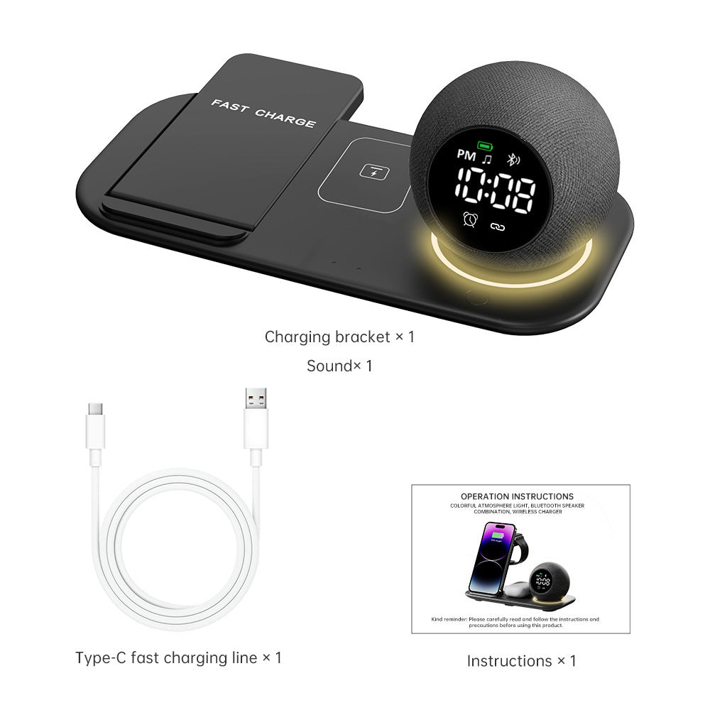 Multi Functional White Noise Ambient Light Alarm Clock Bluetooth Speaker Multi Functional White Noise Ambient Light Alarm Clock Bluetooth Speaker
